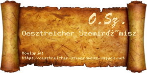 Oesztreicher Szemirámisz névjegykártya